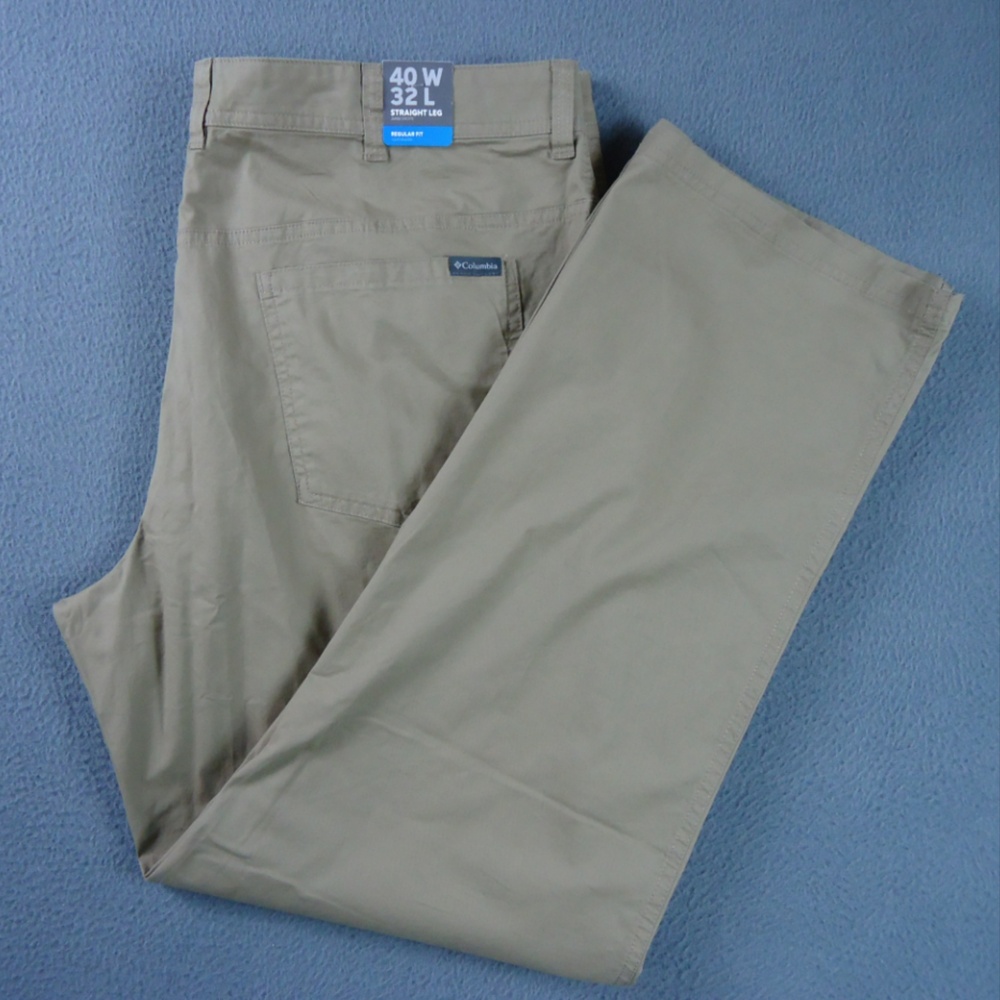 Columbia Rapid Rivers Pants Mens 40x32 Khaki Omni-Shade UPF 50 Stretch Outdoors